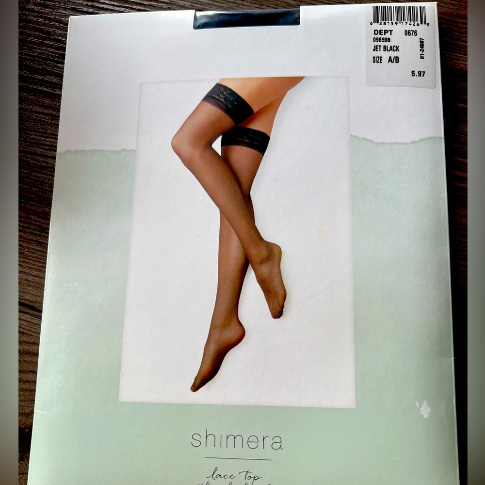 Jet black Shimera Knee High socks